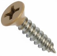 6A X 1 PH FLAT SMS ZINC PT.ALMOND